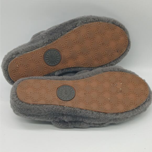UGG Women's Slip on Fluff Yeah Slide Slipper Shoes Charcoal Gray Size 9 - Picture 9 of 9
